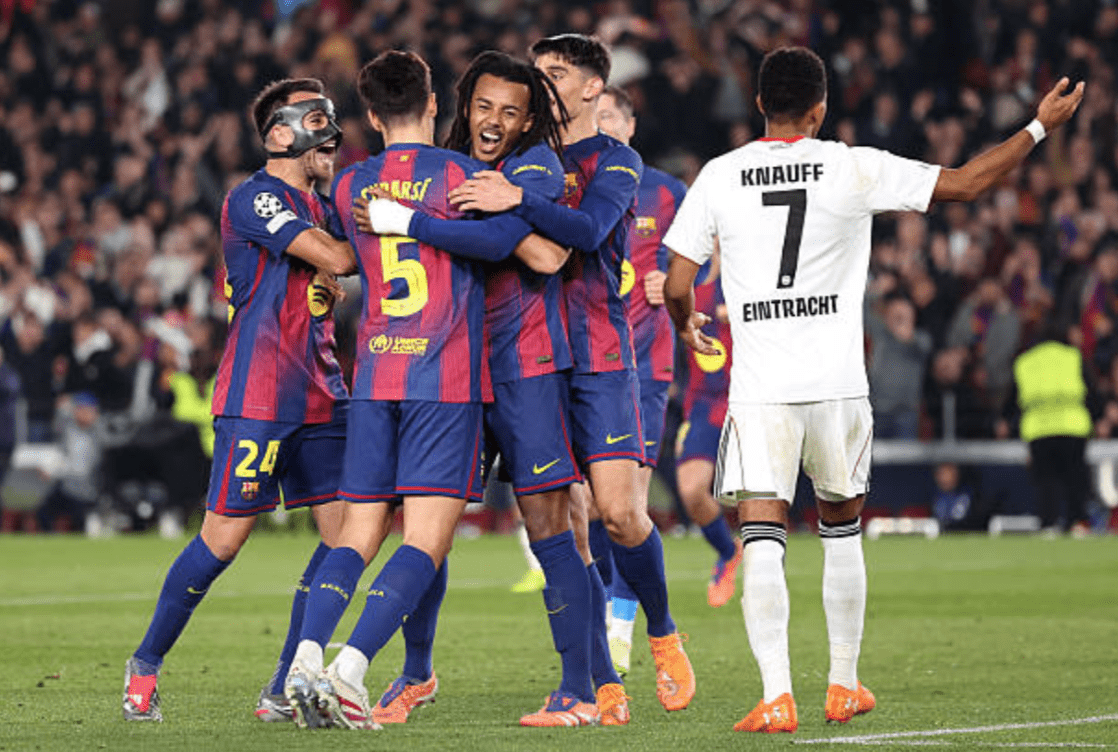 Barcelone 2-1 Eintracht Francfort : Kounde double la poussée de Flick en huitièmes de finale